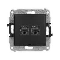 KARLIK ICON 12IGKBO-10  Gniazdo komputerowe podwójne 2xRJ45