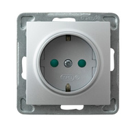 Ospel impresja GP-1YSP/m/18 Gniazdo pojedyncze schuko przesłony torów