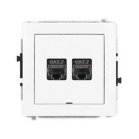 KARLIK DECO 25DGKBO-10  Gniazdo komputerowe podwójne 2xRJ45