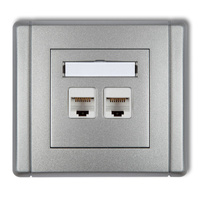 KARLIK FLEXI 7FGK-6   Gniazdo komputerowe podwójne 2xRJ45