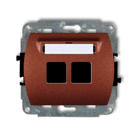 KARLIK TREND 9GM-2P Gniazdo multimedialne podwójnego bez modułu (standard Keystone)