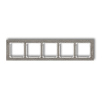 KARLIK DECO 28-0-DRB-5 Ramka uniwersalna pięciokrotna - beton (ramka: ciemnoszary; spód: biały)