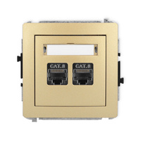 KARLIK DECO 29DGK-12 Gniazdo komputerowe podwójne 2xRJ45