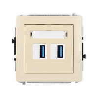 KARLIK DECO 1DGUSB-6  Gniazdo podwójne 2xUSB A-A 3.0