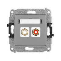 KARLIK ICON 27IGRCA-2  Gniazdo podwójne RCA (typu cinch - biały i czerwony
