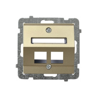 OSPEL SONATA GPK-2RS/p/39 Obudowa gniazda podwójnego Keystone skośna