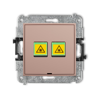KARLIK MINI 62MGOPBO-2 Mechanizm gniazda światłowodowego/optycznego podwójnego, bez pola opisowego