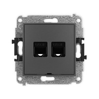 KARLIK MINI 28MGKBO-2 Gniazdo komputerowe podwójne 2xRJ45