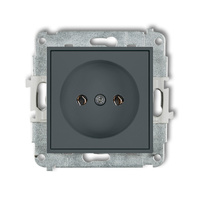 KARLIK MINI 28MGP-1  Gniazdo pojedyńcze  bez uziemienia 2P (bez przesłon torów prądowych)