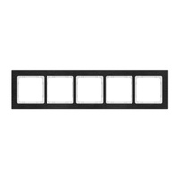 KARLIK DECO 12-0-DRA-5 Ramka uniwersalna pięciokrotna - aluminium szczotkowane (ramka: czarna; spód: biały)