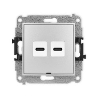 KARLIK MINI 7MGUSBBO-8  Gniazdo podwójne 2xUSB C-C