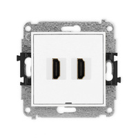 KARLIK ICON IHDMIBO-6 Mechanizm gniazda podwójnego HDMI 2.1, 8K, bez pola opisowego