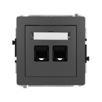 KARLIK DECO 28DGK-2  Gniazdo komputerowe podwójne 2xRJ45