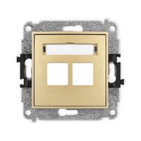 KARLIK MINI 29MGM-2P  Gniazdo multimedialne podwójnego bez modułu (standard Keystone)