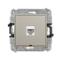 KARLIK ICON 60IGKBO-3 Mechanizm gniazda komputerowego pojedynczego 1xRJ45, kat. 6, 8-stykowy, bez pola opisowego