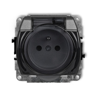 KARLIK TREND 11GPB-1zd Mechanizm gniazda bryzgoszczelnego z uziemieniem 2P+Z (klapka dymna, bez przesłon torów prądowych)