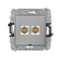 KARLIK ICON 7IGFBO-2.1  Gniazdo antenowe podwójne typu F (SAT) pozłacany