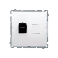 Kontakt-Simon Basic Gniazdo RJ45 kat. 6 poj. z przesł. BM61.01/11 Biały