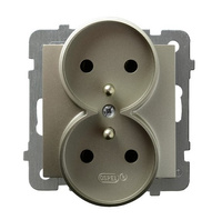 Ospel as GP-2GRZ/m/45 Gniazdo podwójne z uziemieniem moduł bez ramki