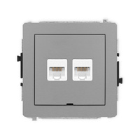 KARLIK DECO 27DGKBO-2  Gniazdo komputerowe podwójne 2xRJ45