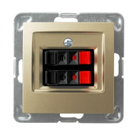 Ospel impresja GG-2Y/m/28 Gniazdo głośnikowe podwójne złoto