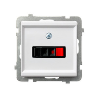 OSPEL SONATA GG-1R/m/00 Gniazdo głośnikowe pojedyncze biały