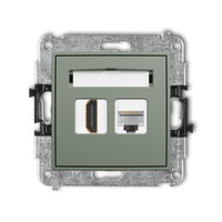 KARLIK ICON 61IGHK Mechanizm gniazda pojedynczego HDMI 2.0, 4K + gniazda komp. poj. 1xRJ45, kat. 5e, 8-stykowy