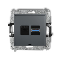 KARLIK ICON 28ICUSBBO-8  Ładowarka USB podwójna  USB C + USB A