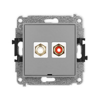 KARLIK ICON 27IGRCABO-2  Gniazdo podwójne RCA