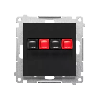 Kontakt-Simon 55 Gniazdo głośnikowe 2-krotne (mod.) TGL2.01/149 Cz. mat