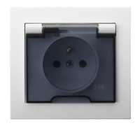 OSPEL KIER GPH-1WZ/00/d Gniazdo bryzgoszczelne z uziemieniem IP-44 