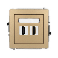 KARLIK DECO 8DHDMI-4  Gniazdo podwójne HDMI 2.0