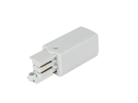 Przyłącze prądowe do szynoprzewodu LUMICANTO lewe białe PRIME