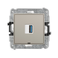 KARLIK ICON 60IGUSBBO-5 Mechanizm gniazda pojedynczego USB A-A 3.0, bez pola opisowego