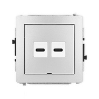 KARLIK DECO 7DGUSBBO-8  Gniazdo podwójne 2xUSB C-C