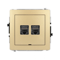 KARLIK DECO 29DGKBO-10 Gniazdo komputerowe podwójne 2xRJ45
