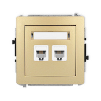 KARLIK DECO 29DGT-2 Gniazdo telefoniczne podwójne 2xRJ11