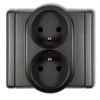 KARLIK FLEXI 11FGP-2zp Gniazdo podwójne z uziemieniem 2x(2P+Z) (przesłony torów prądowych)