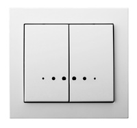 OSPEL KIER ŁP-2WS/00 Łącznik dwugrupowy świecznikowy z podświetleniem