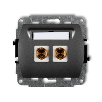 KARLIK TREND 11GG-4 Gniazdo głośnikowe pojedyncze (typu banan - czerwony i czarny