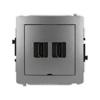 KARLIK DECO 11DHDMIBO-6 Mechanizm gniazda podwójnego HDMI 2.1, 8K, bez pola opisowego