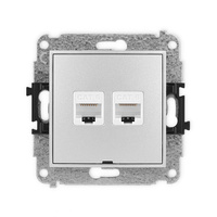KARLIK ICON 7IGKBO-4  Gniazdo komputerowe podwójne 2xRJ45