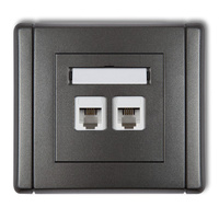 KARLIK FLEXI 11FGT-2  Gniazdo telefoniczne podwójne 2xRJ11