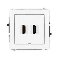 KARLIK DECO 25DHDMIBO-6 Mechanizm gniazda podwójnego HDMI 2.1, 8K, bez pola opisowego