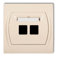 KARLIK LOGO 1LGM-2P  Gniazdo multimedialne podwójne bez modułu (standard Keystone)