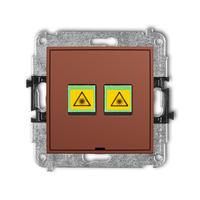 KARLIK MINI 63MGOPBO-2 Mechanizm gniazda światłowodowego/optycznego podwójnego, bez pola opisowego