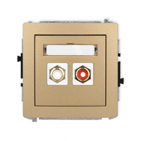 KARLIK DECO 8DGRCA-2  Gniazdo podwójne RCA (typu cinch - biały i czerwony