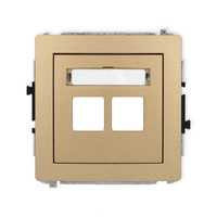 KARLIK DECO 8DGM-2P  Gniazdo multimedialne podwójnego bez modułu (standard Keystone)