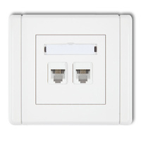 KARLIK FLEXI FGT-2  Gniazdo telefoniczne podwójne 2xRJ11