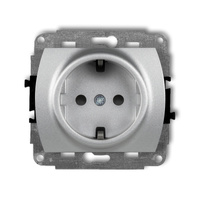 KARLIK TREND 7GP-1sp  Gniazdo pojedyńcze  z uziemieniem SCHUKO 2P+Z (przesłony torów prądowych)